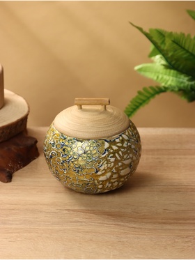 Банка для сыпучих продуктов, 13×13×12 см, бамбук
