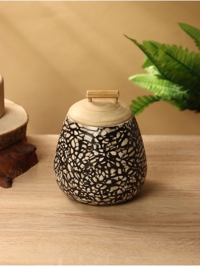 Банка для сыпучих продуктов, 13×13×13.5 см, бамбук