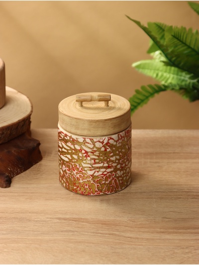 Банка для сыпучих продуктов, 9×9×10 см, бамбук