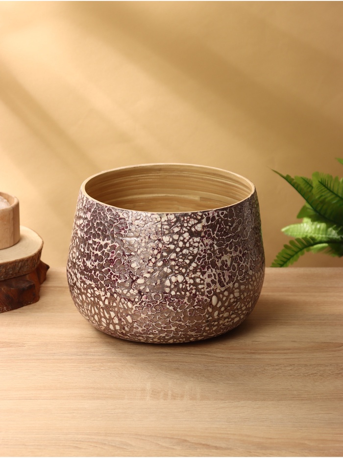 Ваза, 25×25×16.5 см (± 2 см), бамбук - Фото 1