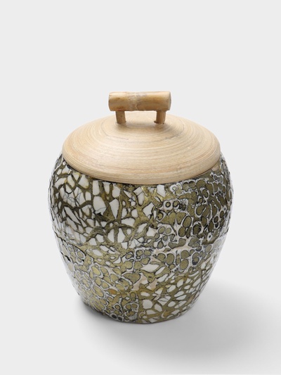 Банка для сыпучих продуктов, 12×12×12.5 см, бамбук