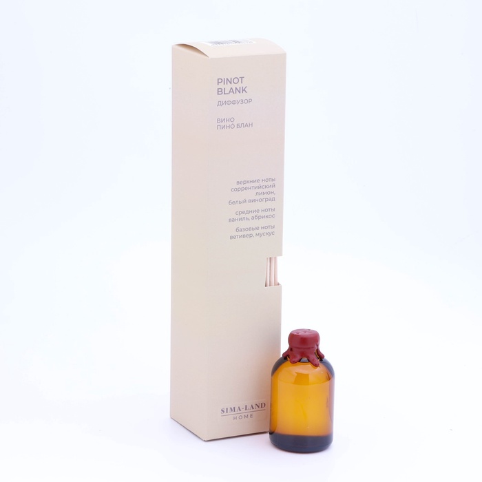 УЦЕНКА Диффузор ароматический Sima HOME Pinot Blanc, 50 мл, белый виноград - Фото 1