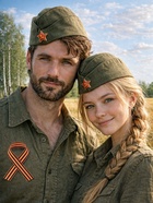 Пилотка военная с георгиевской лентой, р. 56-58 - фото 121977719