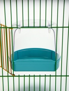 Купалка для птиц, 12×9×11 см, внешняя, бирюзовая - Фото 5