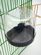 Купалка для птиц, внешняя 12×9×11 см, серая - Фото 2
