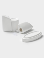 Набор для специй Hanna Knövell, 4 предмета: солонка, перечница, подставка для зубочисток, подставка, фарфор, белый - Фото 5