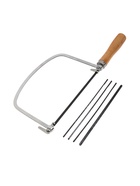 Лобзик ручной ТУНДРА, деревянная рукоятка, в комплекте пилки, 130 мм - Фото 1