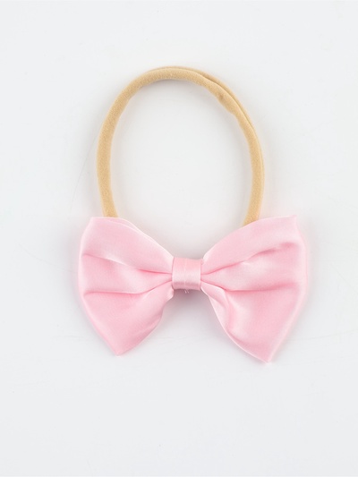 Резинка для волос детская розовый бант