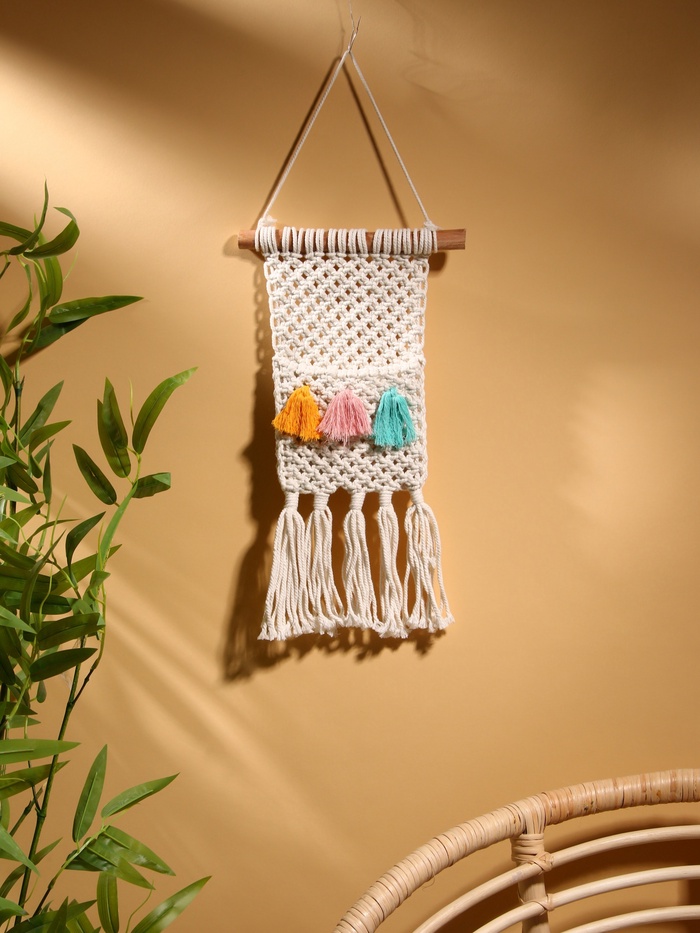 Кармашек текстильный, подвесной, 22×50 см, белый