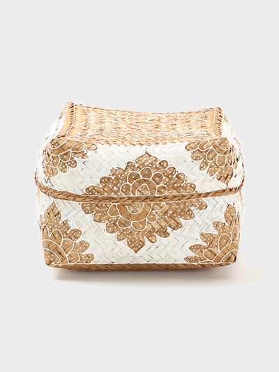 Корзинка плетёная «Манадо», 24×24×15 см, бамбук, светлая