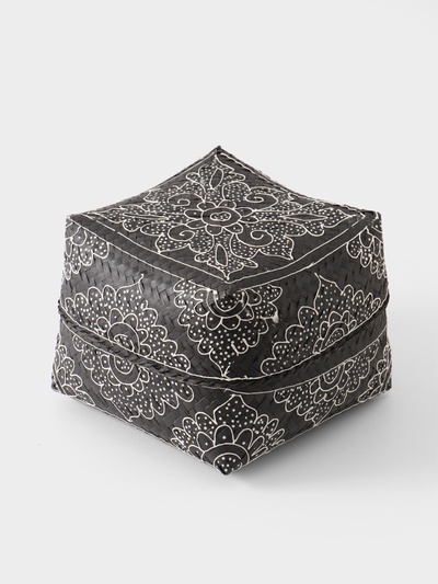 Корзинка плетёная «Бонтанг», 24×24×15 см, бамбук, тёмная