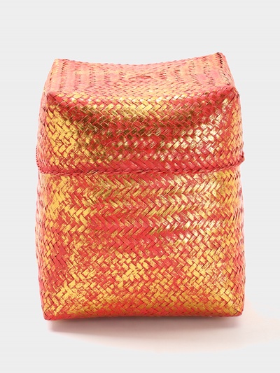 Корзинка плетёная «Голден», 25×25×30 см, розовая