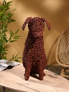 Сувенир плетёный «Собака», 50×28×55 см, сиграсс, тёмный 10464092 - фото 14508146