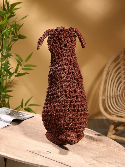 Сувенир плетёный «Собака», 50×28×55 см, сиграсс, тёмный