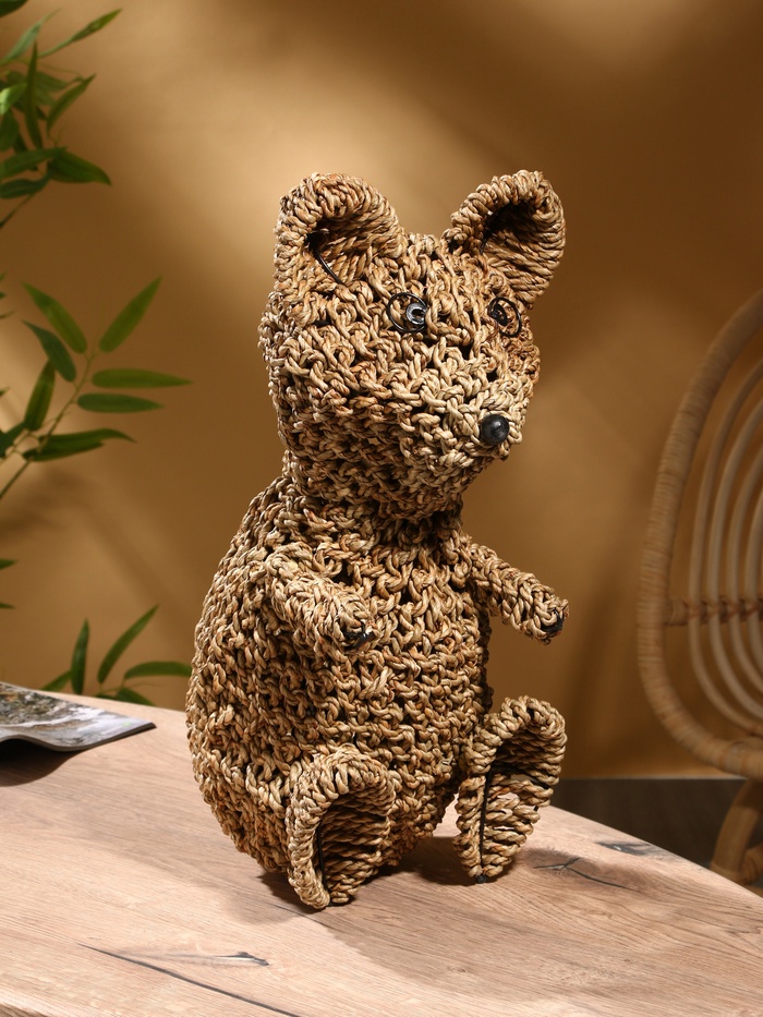 Сувенир плетёный «Мишка», 24×30×50 см, сиграсс