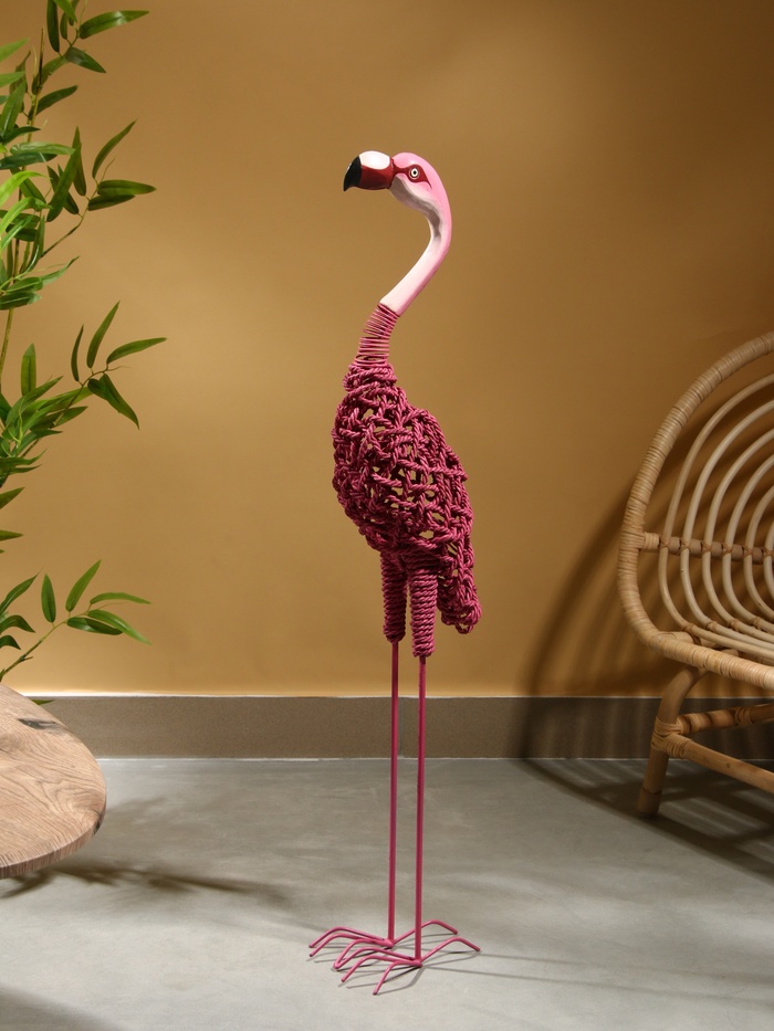 Сувенир плетёный «Фламинго», 27×13×100 см