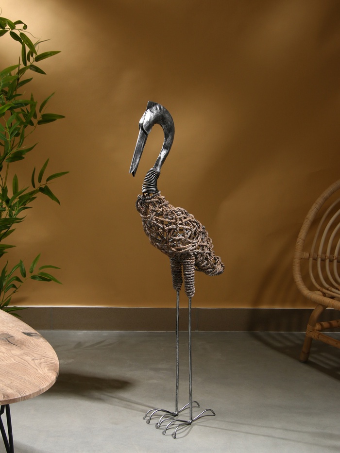 Сувенир плетёный «Цапля», 27×13×100 см