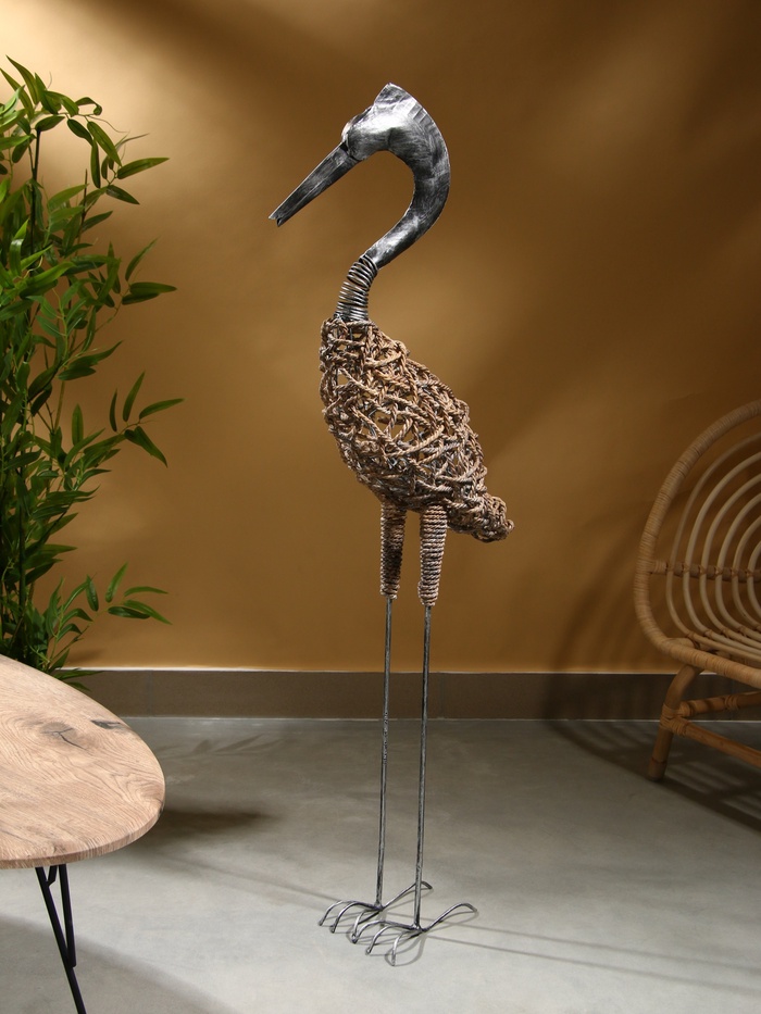 Сувенир плетёный «Цапля», 30×16×125 см