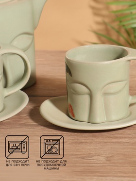 Набор для чаепития «Чудеса света», чайник, 2 чайные пары, керамика