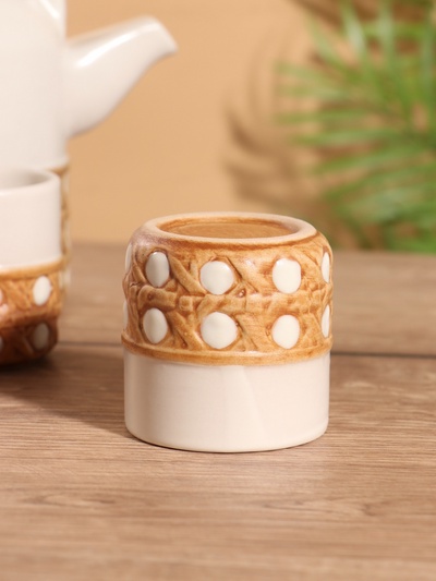 Набор для чаепития «Стиль», чайник, 2 стакана, керамика