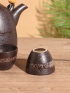 Набор для чаепития «Рахмат», чайник, 2 стакана, керамика, чёрный - Фото 8