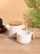 Набор для чаепития «Атика», чайник, кружка, керамика, белый - Фото 4