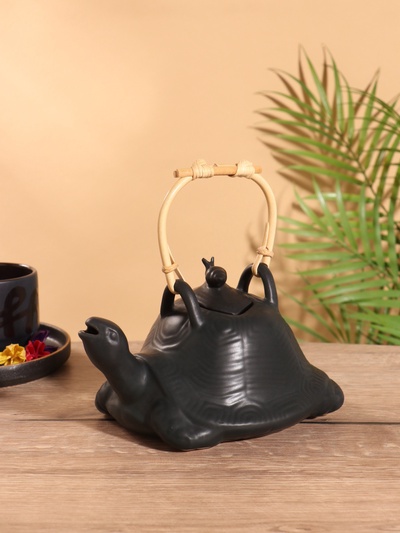 Чайник заварочный «Черепаха», 450 мл, керамика, чёрный