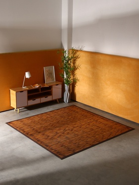 Коврик плетёный из кокосовых листьев, 200×200×0.8 см