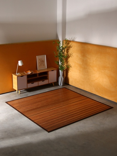 Коврик плетёный из кокосовых листьев, 200×200×0.8 см