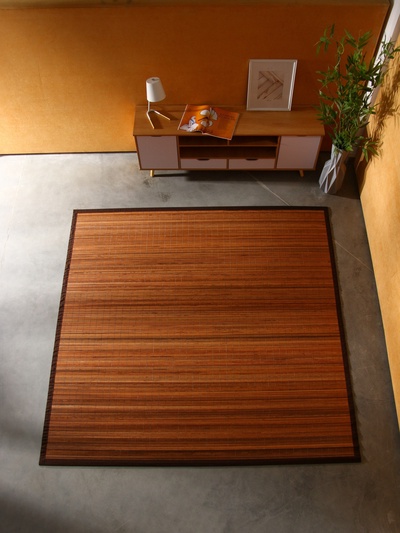 Коврик плетёный из кокосовых листьев, 200×200×0.8 см