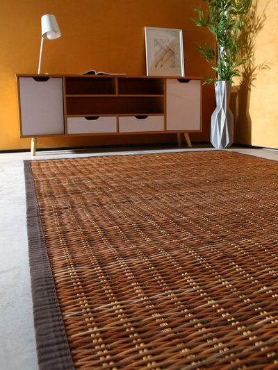 Коврик плетёный из ротанга, 200×140×0.5 см