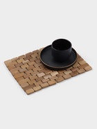 Коврик из тикового дерева, 30×20×0.7 см - Фото 1