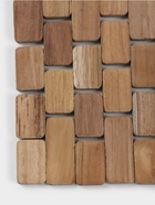 Коврик из тикового дерева, 30×20×0.7 см - Фото 5