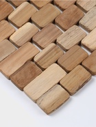 Коврик из тикового дерева, 40×30×0.7 см - Фото 3