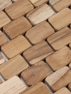 Коврик из тикового дерева, 40×30×0.7 см - Фото 4