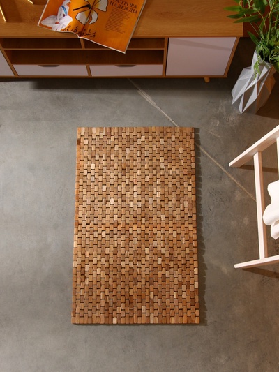 Коврик из тикового дерева, 100×60×0.7 см