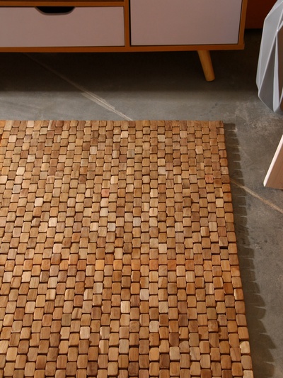 Коврик из тикового дерева, 100×60×0.7 см