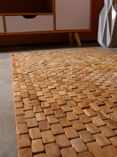 Коврик из тикового дерева, 100×60×0.7 см