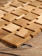 Коврик из тикового дерева, 30×20×0.7 см - Фото 3