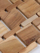 Коврик из тикового дерева, 30×20×0.7 см - Фото 4