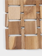 Коврик из тикового дерева, 30×20×0.7 см - Фото 5