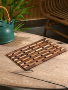 Коврик из тикового дерева, 30×20×0.7 см - Фото 1