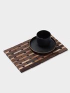 Коврик из тикового дерева, 30×20×0.7 см - Фото 1