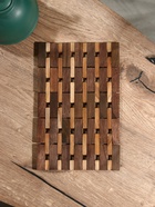Коврик из тикового дерева, 30×20×0.7 см - Фото 2