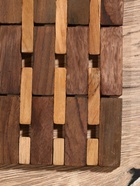 Коврик из тикового дерева, 30×20×0.7 см - Фото 4