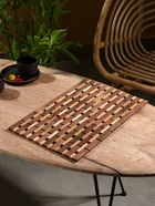 Коврик из тикового дерева, 40×30×0.7 см - Фото 1