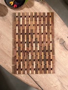 Коврик из тикового дерева, 40×30×0.7 см - Фото 3