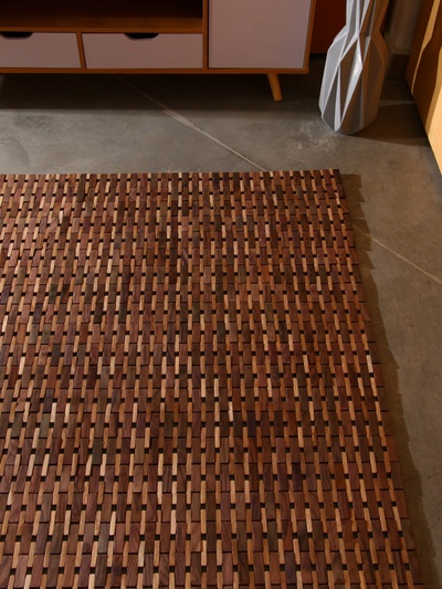 Коврик из тикового дерева, 200×200×0.7 см