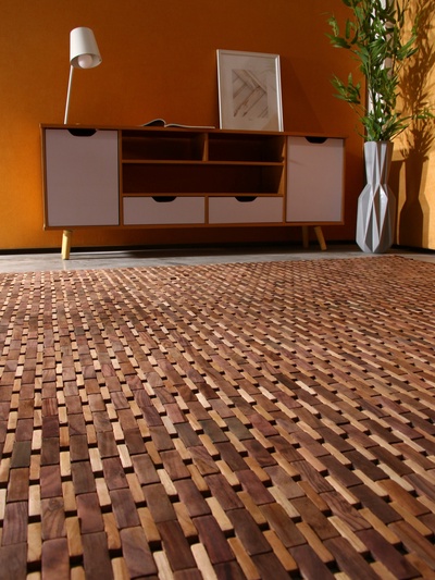 Коврик из тикового дерева, 200×200×0.7 см