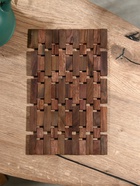 Коврик из тикового дерева, 30×20×0.7 см - Фото 2